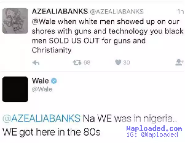 Azealia Banks goes off on Wale on Twitter, he clapsback at her